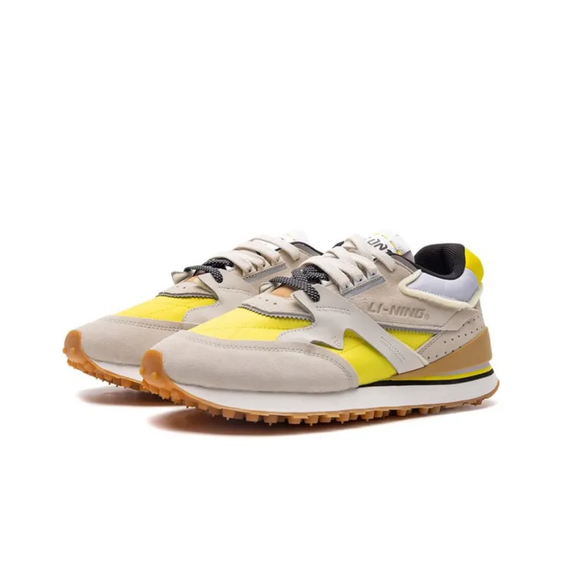 LiNing 001 Innocence Breathable Lightweight Low Top Sports Casual Shoes Men's Gray Yellow-2