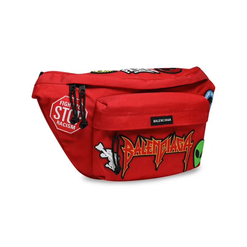 Balenciaga Explorer Polyester Fanny Pack Extra Large Men's Red-1