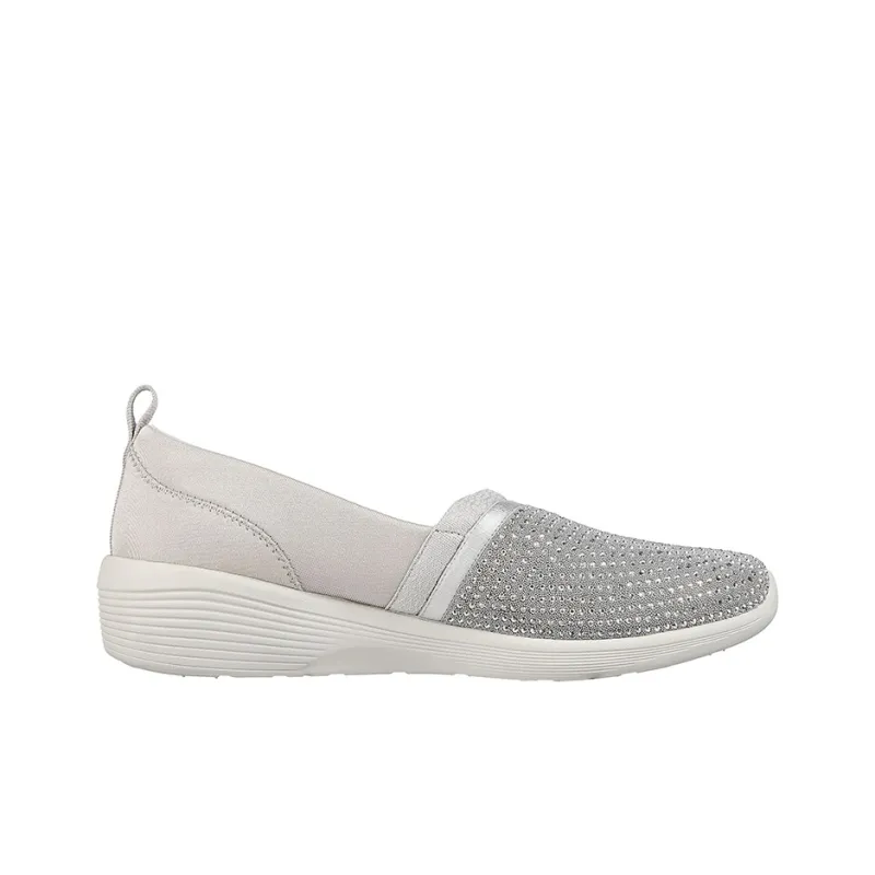 Skechers Arya Breathable Low-Top Casual Shoes Women's Silver Gray-1