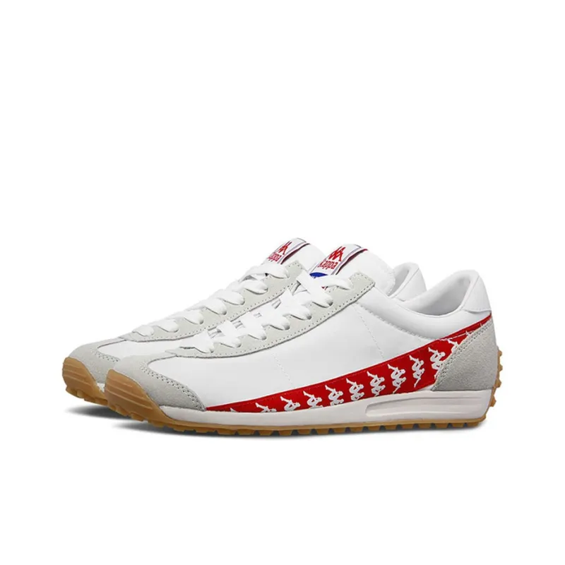 Kappa BANDA Cushioned Abrasion Resistant Slip Resistant Low Top Casual Shoes Women's White Red-2