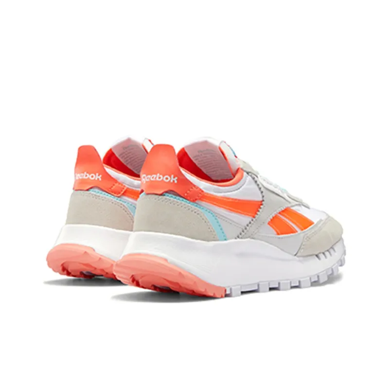 Reebok Classic Leather Legacy White Orange Flare Women's-3