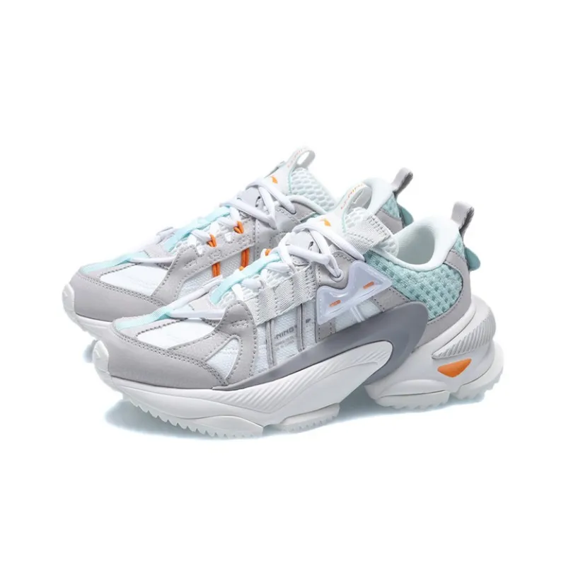 LiNing Nebula M1 Cushioning Low Top Sports Casual Shoes Women's White Gray-2