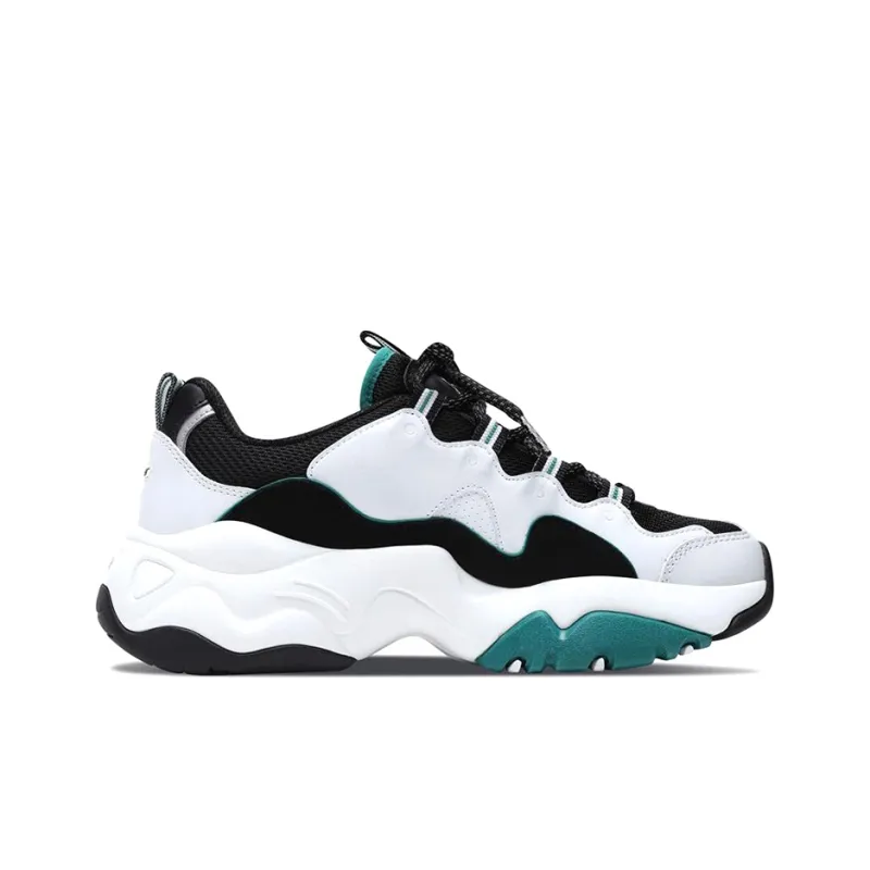 Skechers D'Lites 3.0 Low Running Shoes Black/White/Green-1