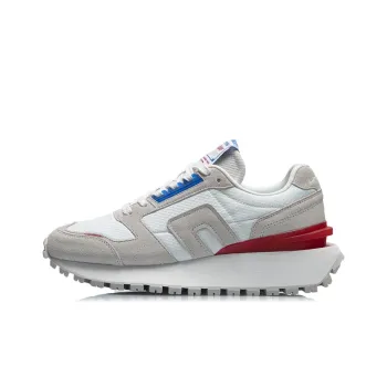 LiNing CF Jiehua Cushioning Anti Slip And Wear Resistant Low Top Casual Shoes Men's Gray White