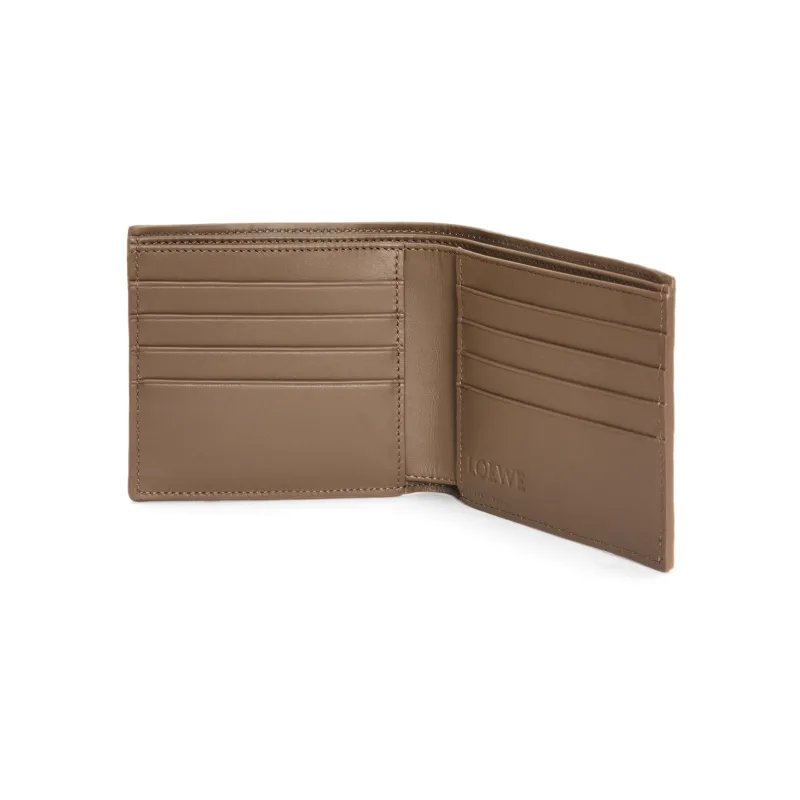 LOEWE Puzzle Calfskin Wallet Men's Asphalt Gray/Winter Brown-3