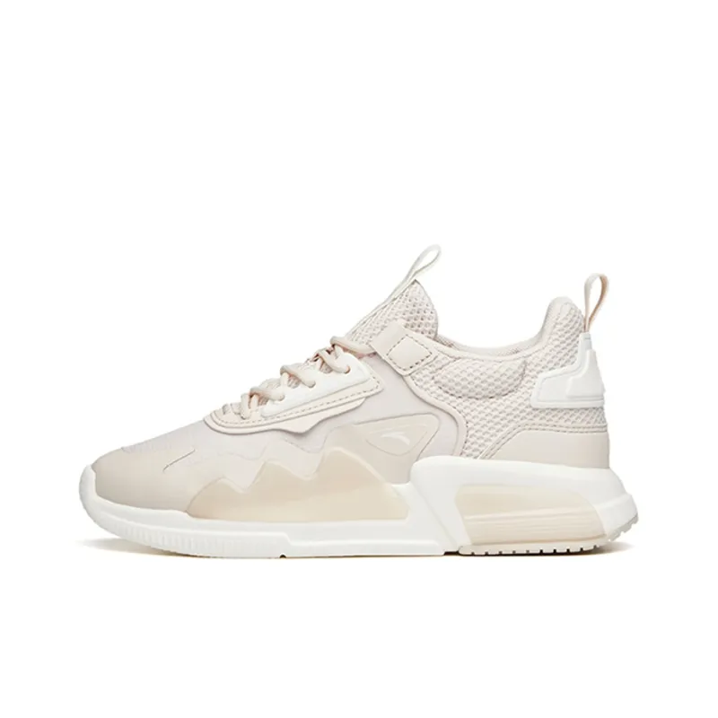 ANTA Casual Shoes Women's Low Top Ivory White/Mud Gray-0
