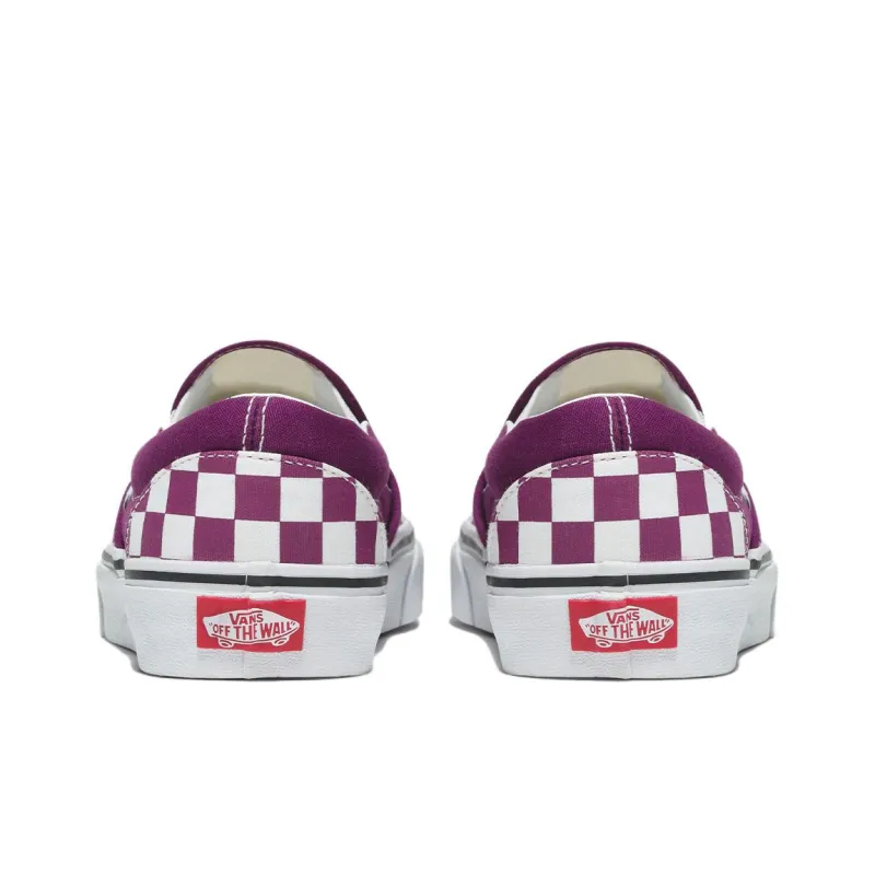 Vans Classic Slip On Checkerboard 'Purple' Women's-3