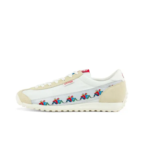 Kappa Cushioned Slip Resistant Abrasion Resistant Low Top Casual Shoes Unisex White
