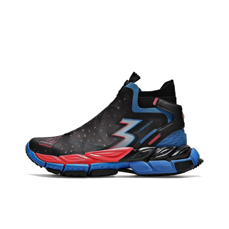 Plus x 361° Titanium Speed 1.0 Non-slip Lightweight High-Top Casual Shoes Men's Submarine Blue-0