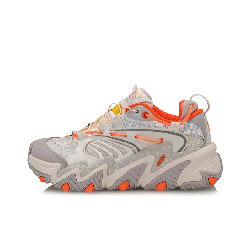 LiNing X Claw Cat Paw Cushioned Slip Resistant Low Top Sports Casual Shoes Women's Gray Orange-0