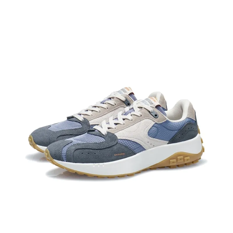 LiNing CF Tencel Damask Low-Top Sports Casual Shoes Men's Gray Blue-2