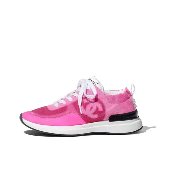 CHANEL Cushioned Slip Resistant Abrasion Resistant Breathable Low Top Casual Shoes Women's Neon Pink