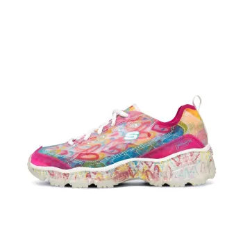 Skechers D'LITES CRYSTAL Cushioning Anti Slip Wear Resistant Breathability Low Top Casual Shoes Women's Multicolor