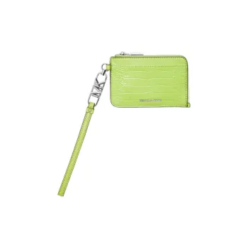 MICHAEL KORS Leather Card Holder Small Size Women's Lime