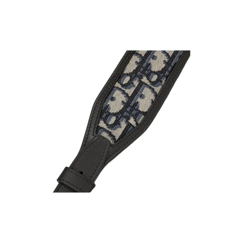 DIOR Cow Leather Bag Straps Unisex Beige/Black-2