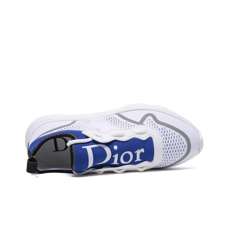 DIOR B21 Neo Cushioning Anti-Slip And Wear-Resistant Low-Top Casual Shoes Men's White Blue-3