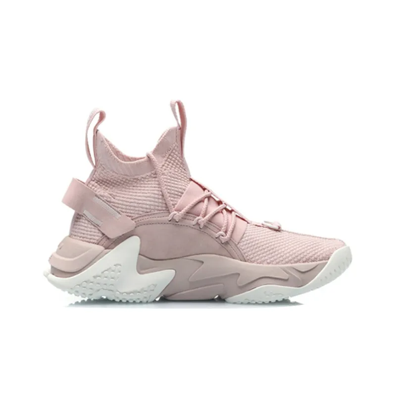LiNing CF Counterflow Source Cosmic Dust Slip Resistant High Top Sports Casual Shoes Men's Pink-1