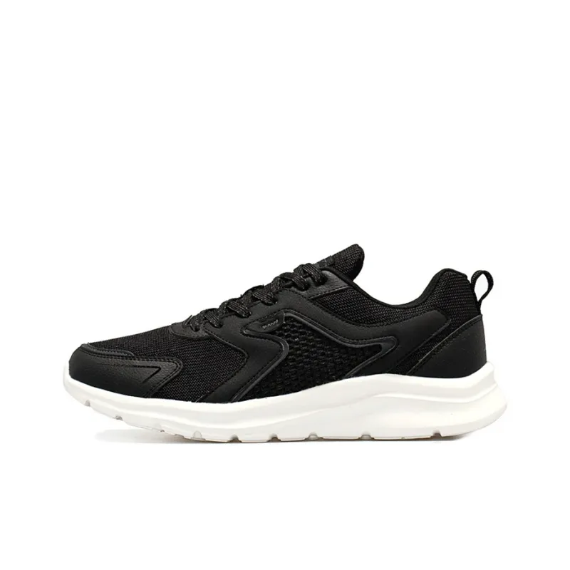 XTEP Cushioning, Slip Resistant, Breathable, Lightweight Low Top Sports Casual Shoes Black White-0