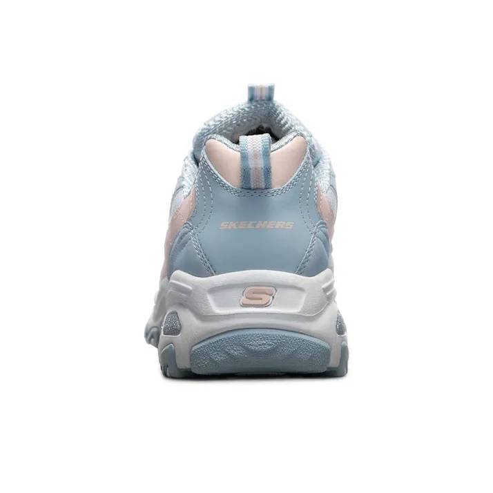 Skechers D'LITES 1.0 Milk Tea Bear Cushioning Breathable Support Low Top Casual Shoes Women's Blue-3