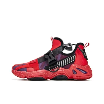 361° Non slip Lightweight Low Top Casual Shoes Men's Black Red