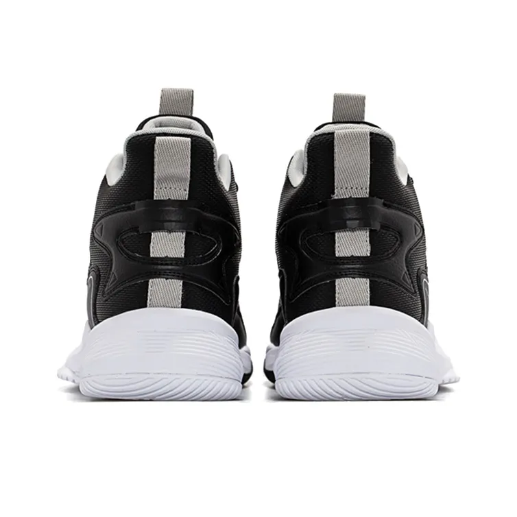 XTEP Cushioning, Slip Resistant, Abrasion Resistant, Lightweight Coverage High Top Sports Casual Shoes Black-2