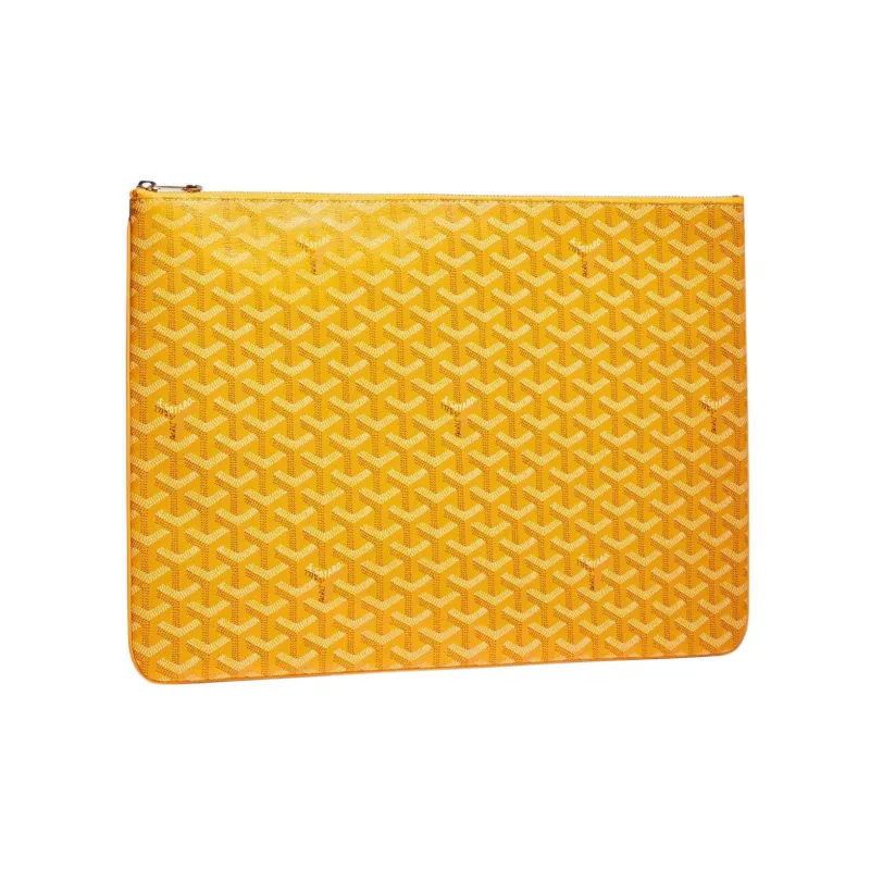 GOYARD SENAT Canvas With Leather Toiletry Bags Storage Bags Clutch Large Size Unisex 11 Colors-12