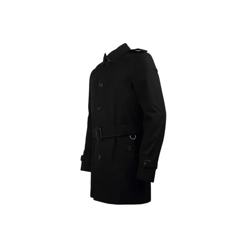 Burberry Trench Coats Men Black-2