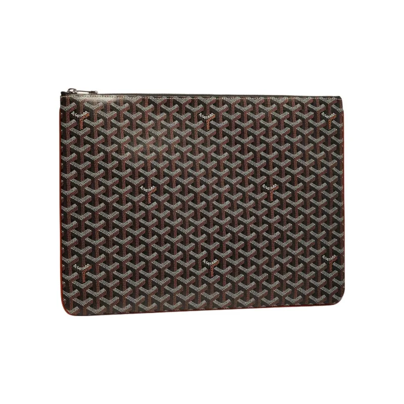 GOYARD SENAT Canvas With Leather Toiletry Bags Storage Bags Clutch Large Size Unisex 11 Colors-6