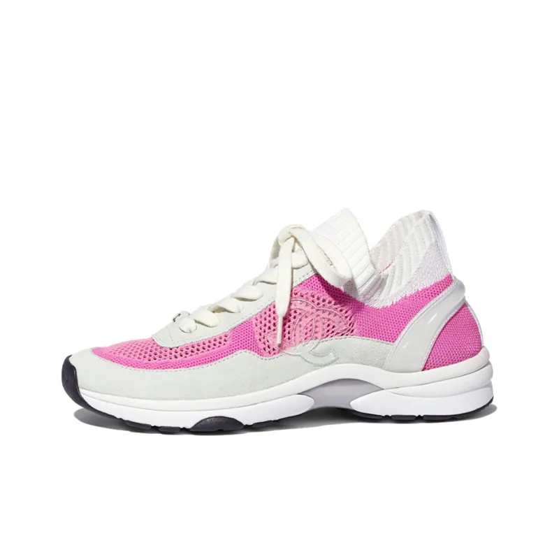 CHANEL Low Top Casual Shoes Women's Pink White-0