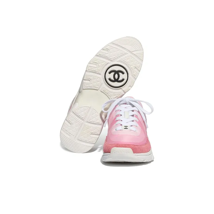 CHANEL Women's Suede Calfskin Sneaker 'Pale Pink' Women's-3
