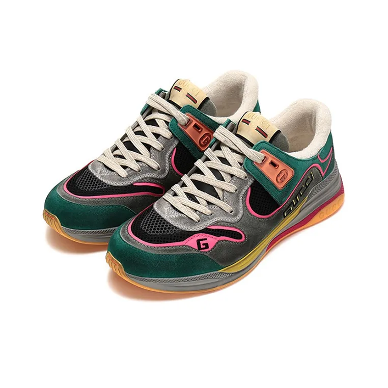 GUCCI Ultrapace Anti Slip Wear Resistant Low Top Casual Shoes Men's Green-3