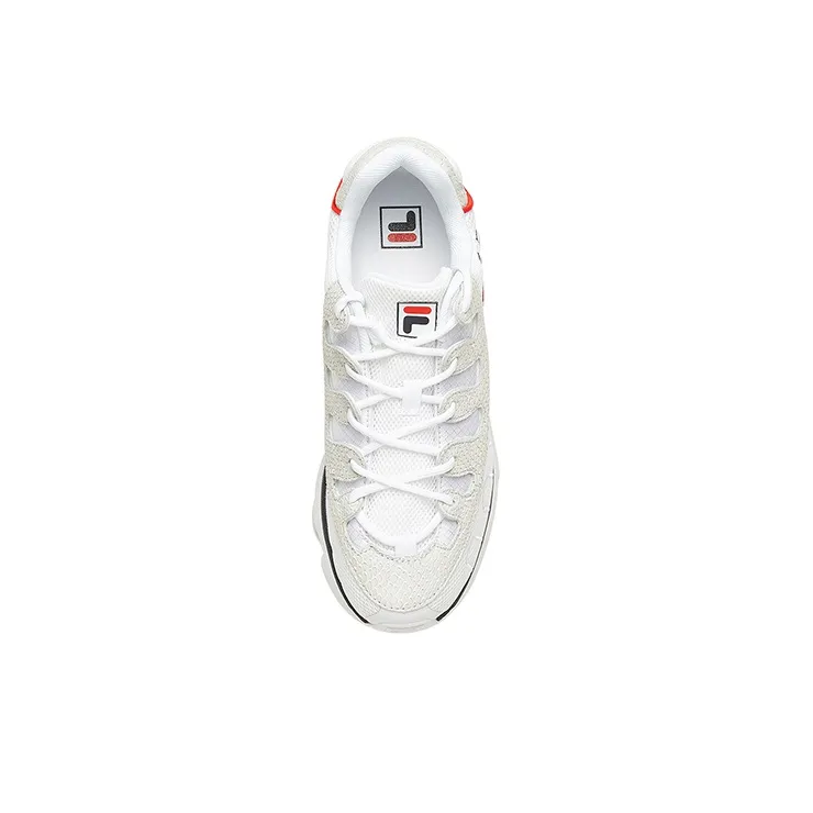 FILA Silva Trainer Cushioning Anti Slip And Wear Resistant Low Top Casual Shoes Men's White-4