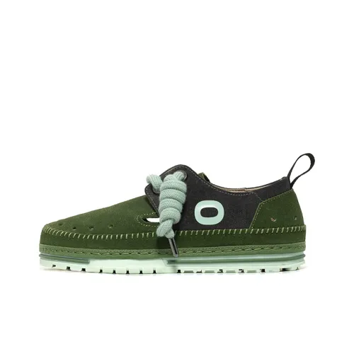 OETZI Skateboard Shoes Men Low-Top Green