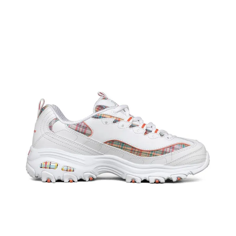 Skechers D Lites 1.0 Low Top Running Shoes White Women's-1