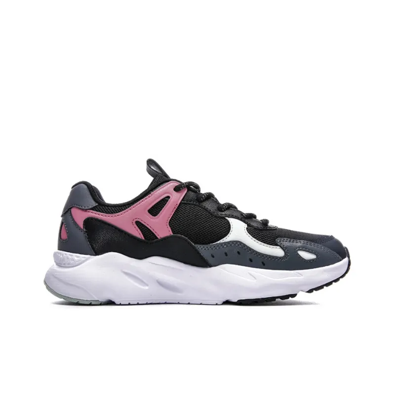 XTEP Casual Shoes Women's Low Top Black/Gray/Red-1