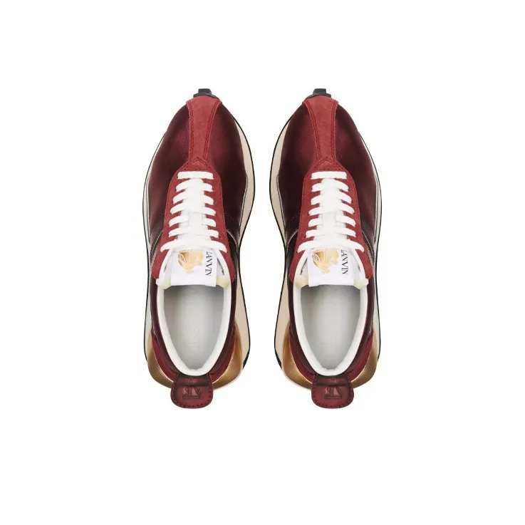 Lanvin Bumpr Casual Shoes Women's Low Top Burgundy-3