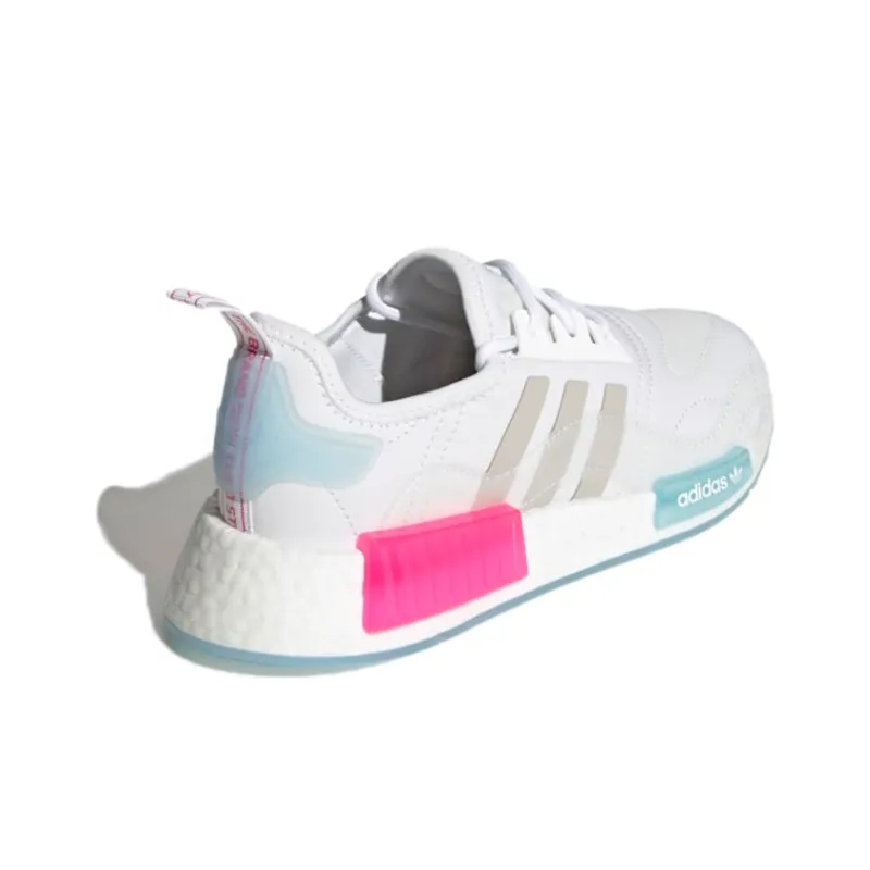 Adidas Nmd R1 White Halo Blue Shock Pink Women's-3