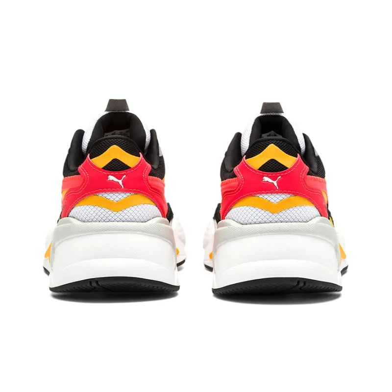 PUMA RS-X Puzzle Low-Top Casual Shoes Unisex White Black Orange-3