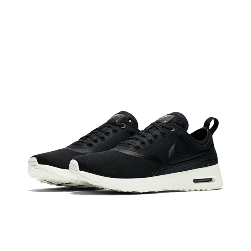 Nike Air Max Thea Ultra Premium Cushioned Slip Resistant Low Top Casual Shoes Women's Black White-2