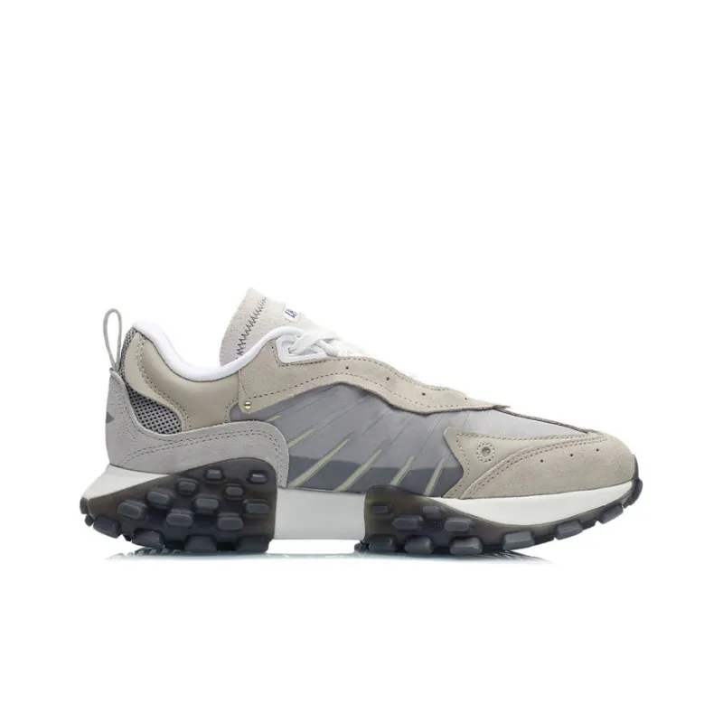 LiNing OVERLOAD Cushioned Anti Slip And Wear Resistant Lightweight Low Top Sports Casual Shoes Men's Deer Leather Brown-1