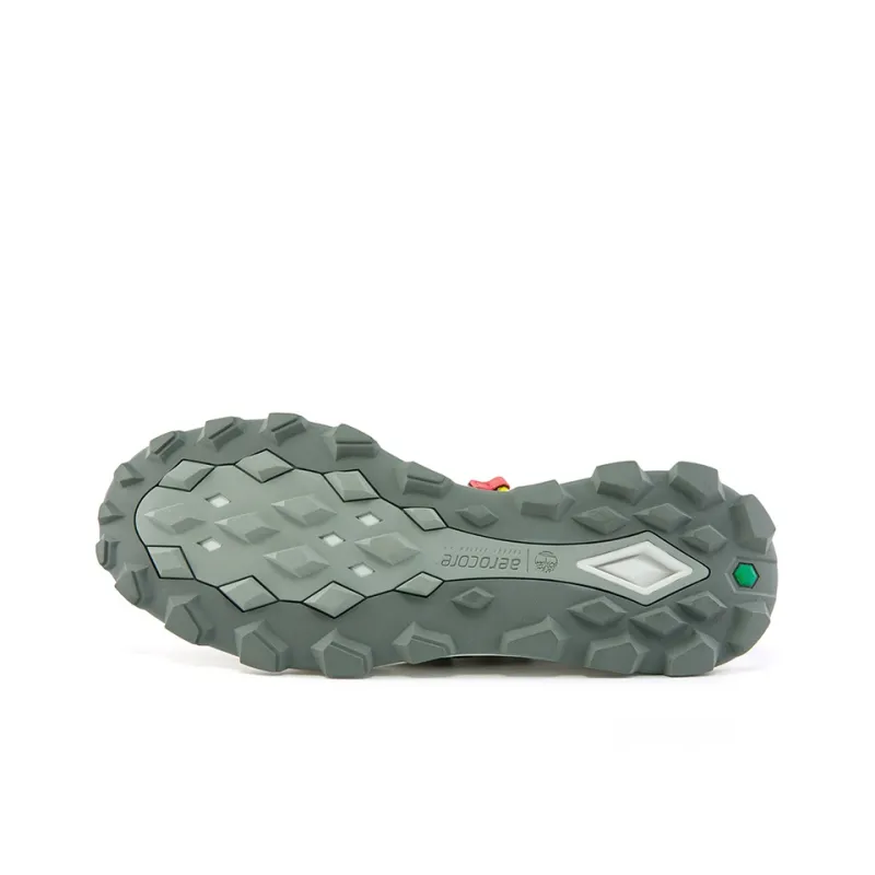 Timberland Brooklyn Leather And Fabric Oxford Trainers 'Medium Grey Mesh With Red'-5