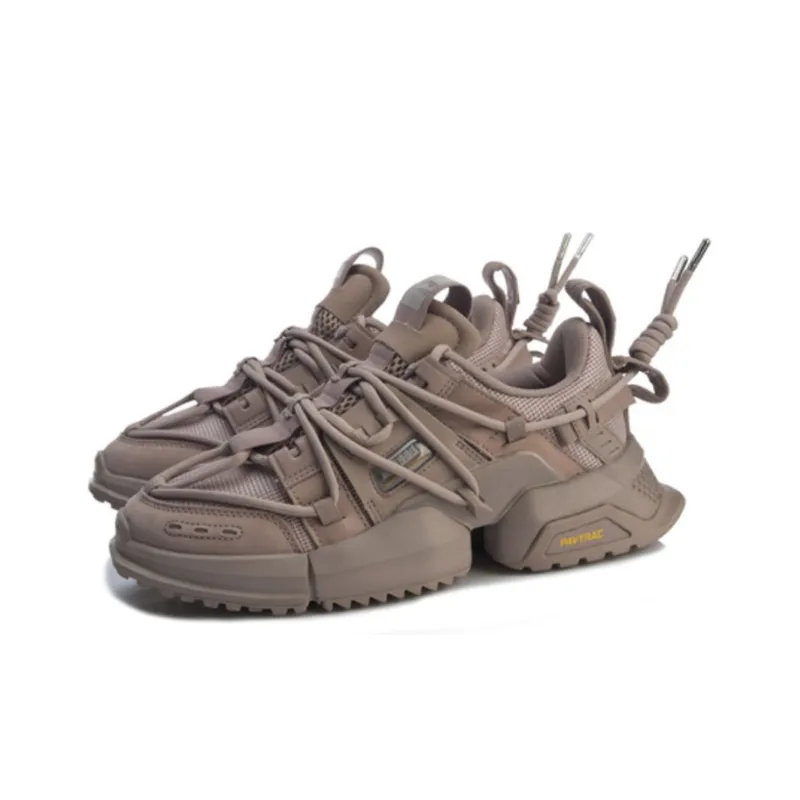 LiNing Pan Gu Cushioning, Slip Resistant, And Abrasion Resistant Low Top Sports Casual Shoes Men's Khaki-2