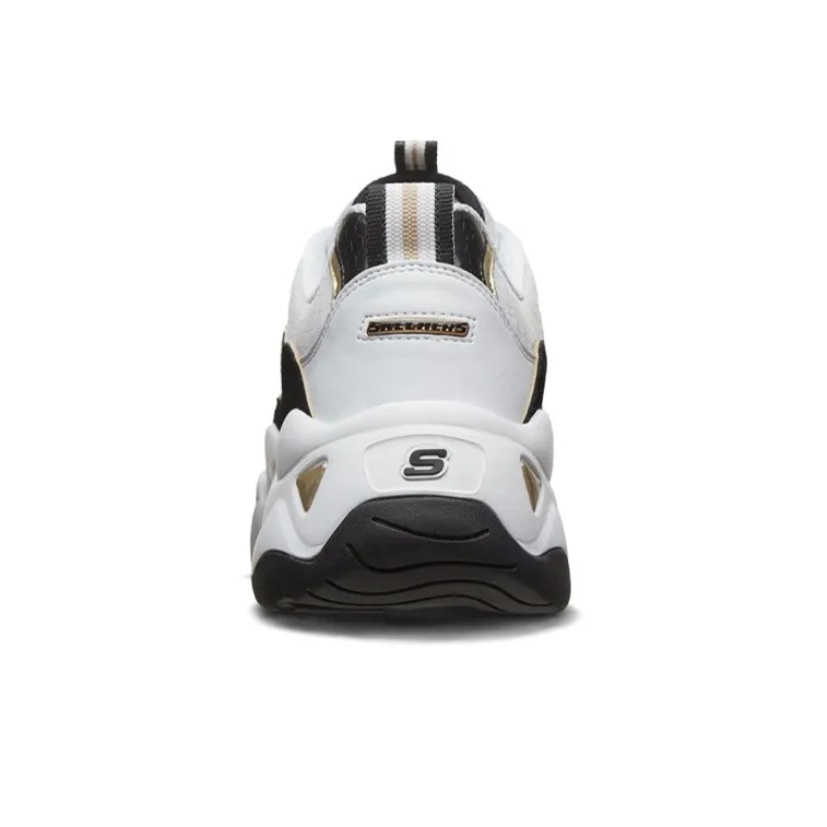 Skechers D'lites 3.0 Running Shoes White/Black/Gold Women's-3