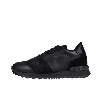 Valentino Rockrunner Breathable Low Top Casual Athletic Shoes Women's Black