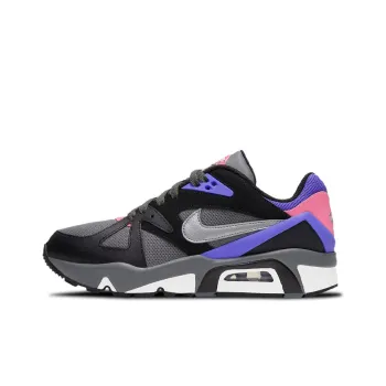 Nike Air Structure Triax 91 Cushioning Anti-Slip And Wear-Resistant Low-Top Casual Shoes GS Gray Blue Pink