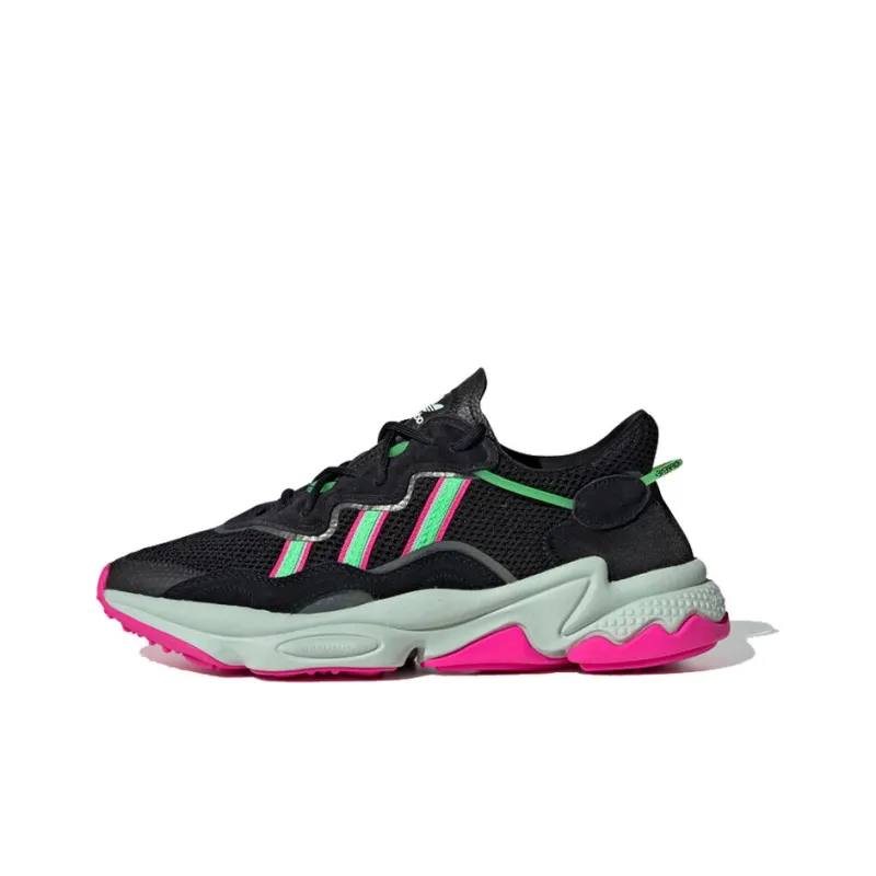 Adidas Ozweego Black Shock Lime Pink Women's-0