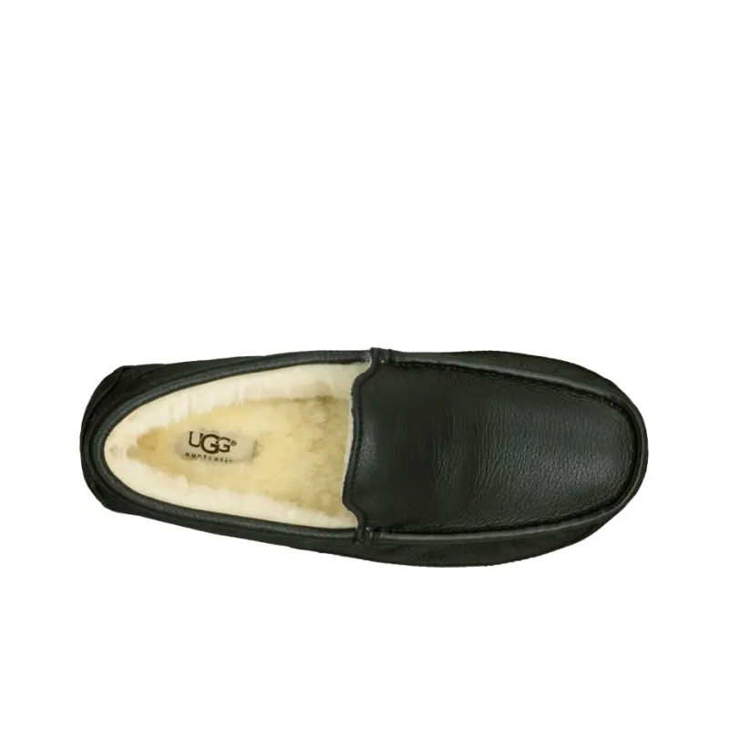 UGG Ascot Leather Slipper 'Black'-4