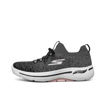 Skechers Go Walk Arch Fit Running Shoes Grey/White/Black Women's