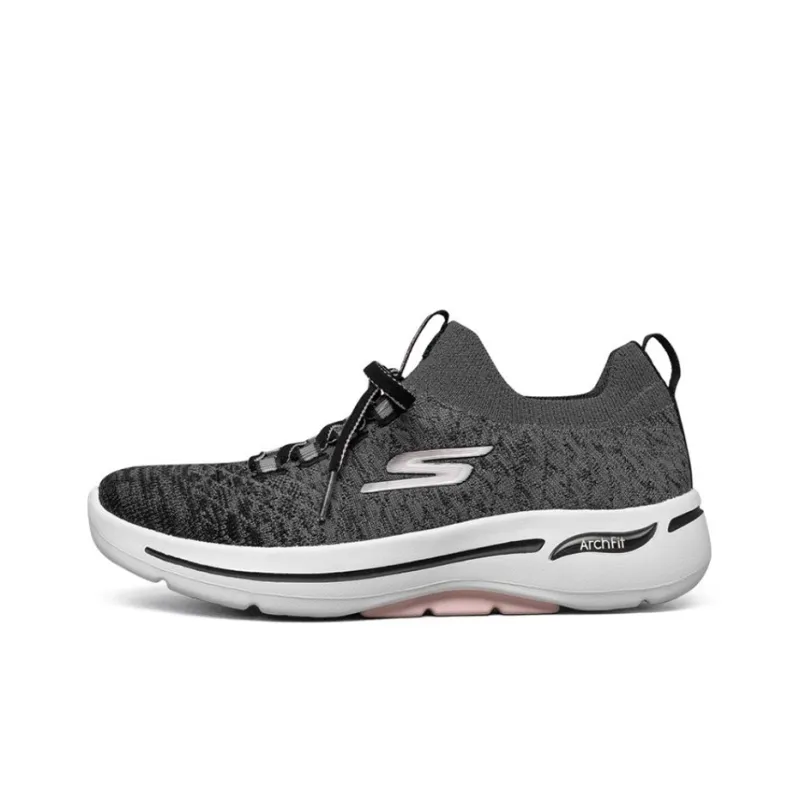 Skechers Go Walk Arch Fit Running Shoes Grey/White/Black Women's-0