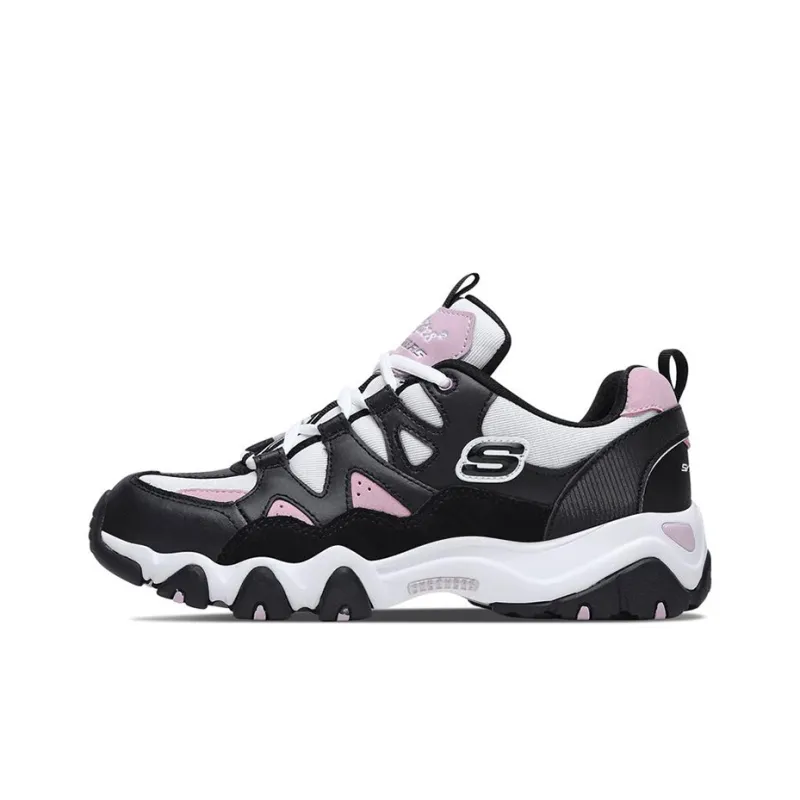 Skechers D'Lites 2.0 Low Top Running Shoes Black/Pink/White Women's-0